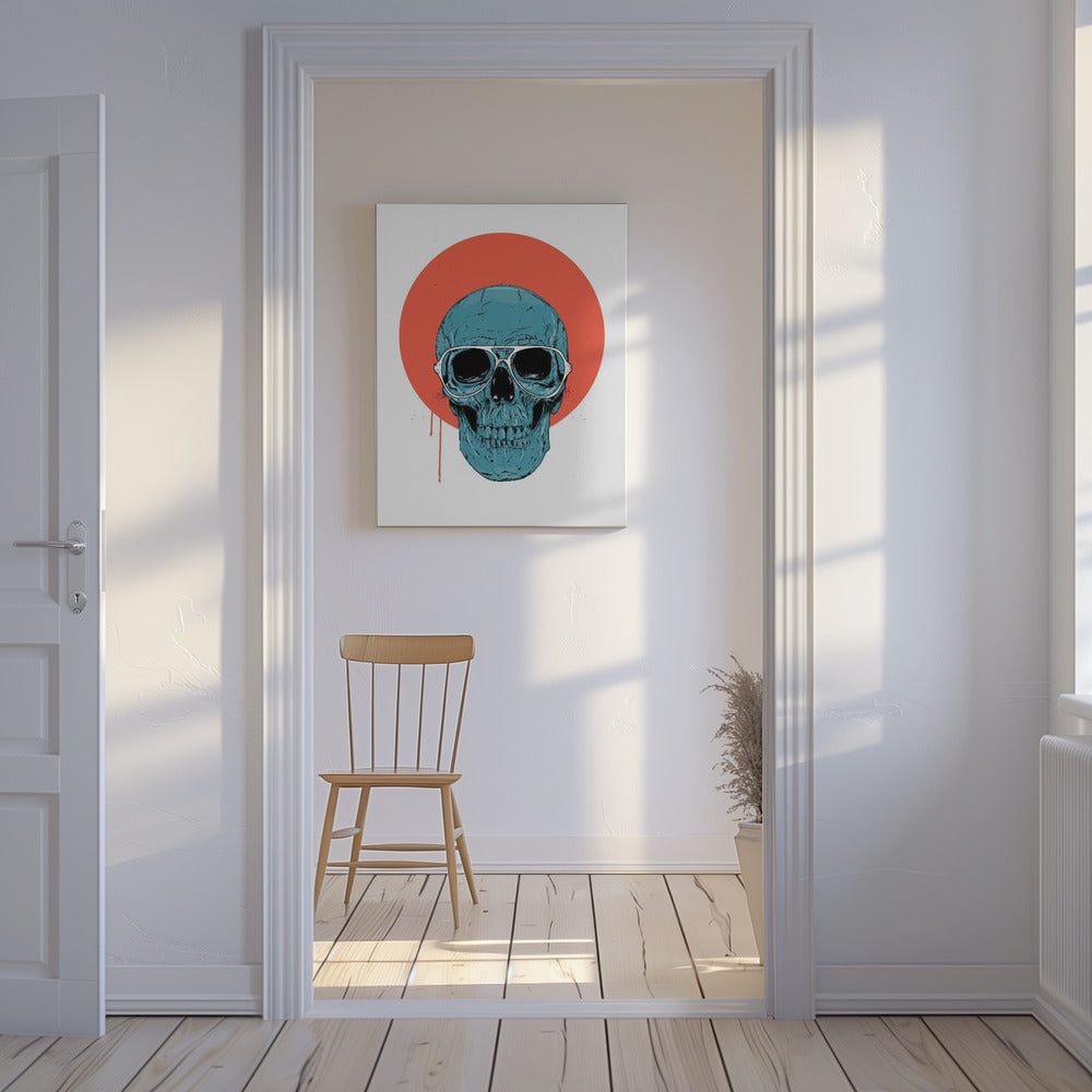 Blå skalle II | Canvas