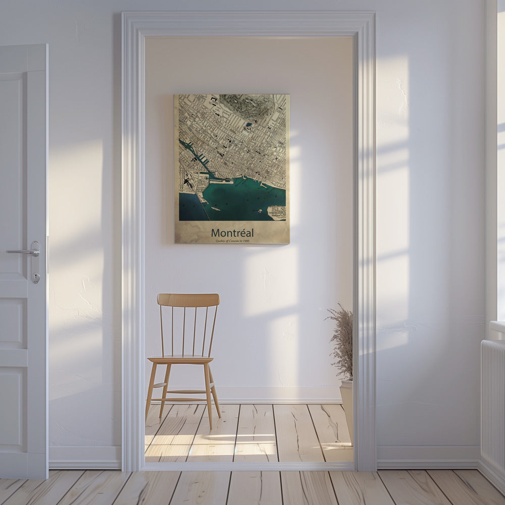 Karta över Montreal | Canvas