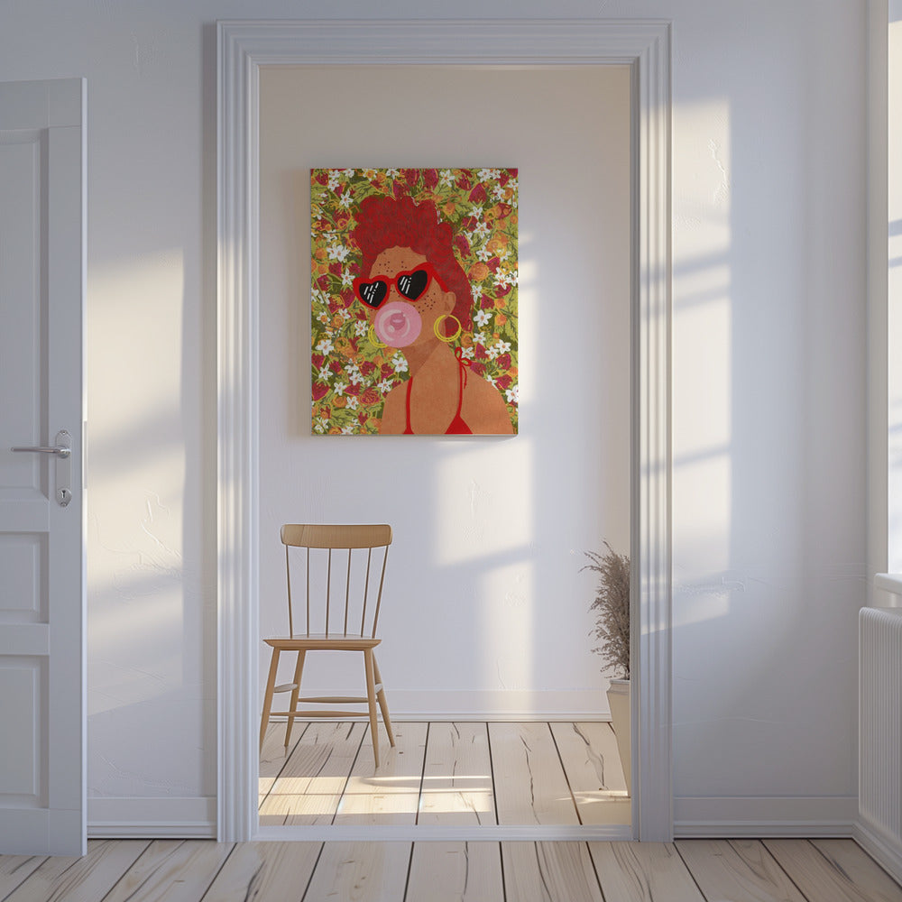 Signora delle fragole | Stampe su Tela