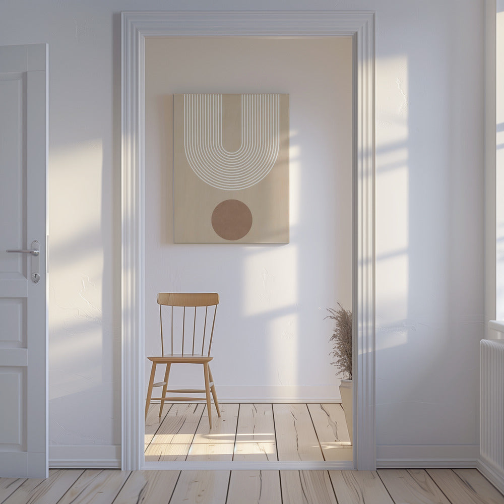 Beige båge Poster | Canvas