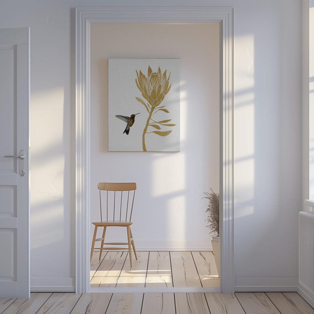 Kolibri & Blomma I | Canvas
