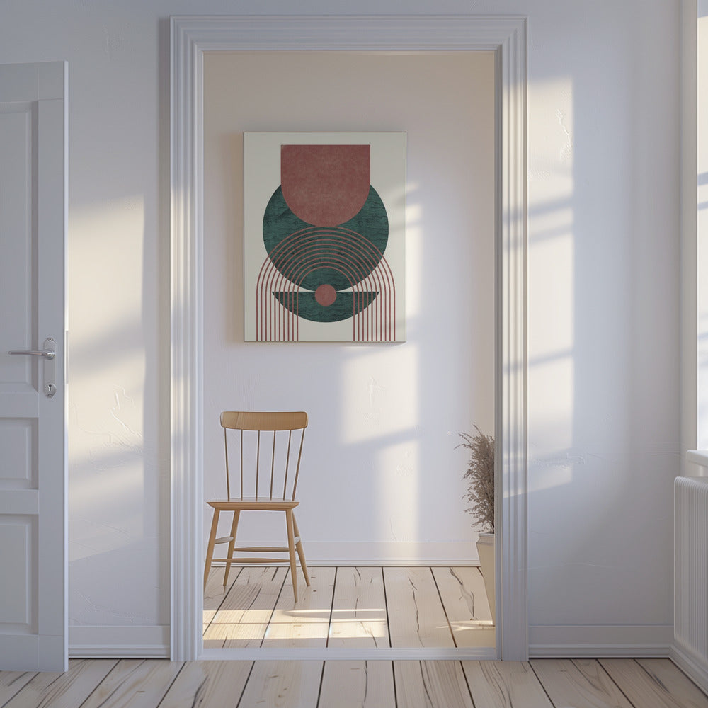 Motif géométrique en marbre aigue-marine | Tableaux sur Toile