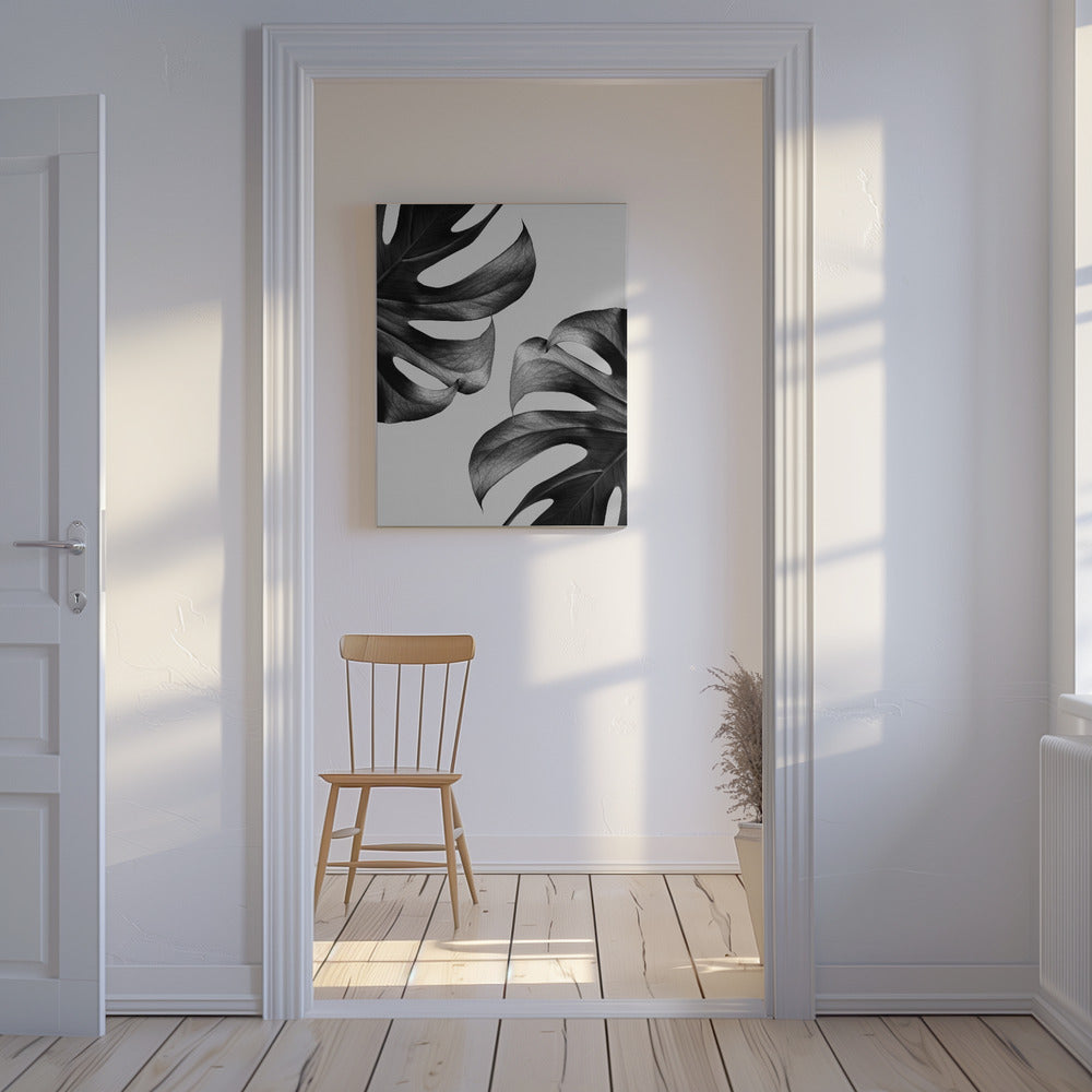 Monokrom Mostera-poster | Canvastavla