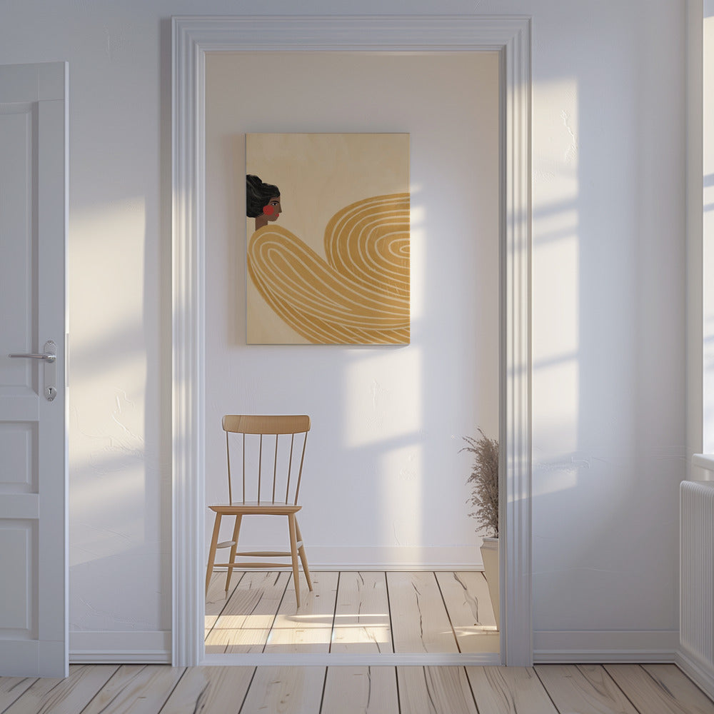 The Woman With the Yellow Stripes | Canvas
