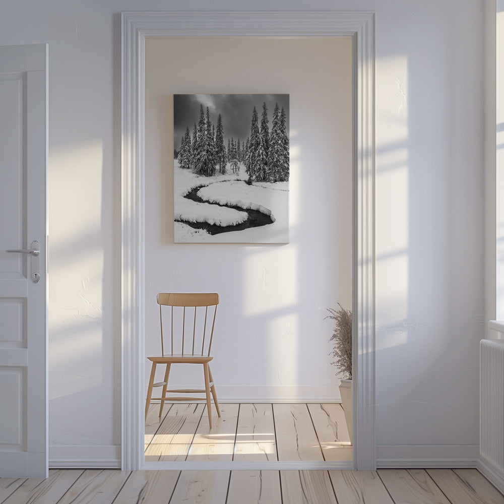 Första snön | Canvasduk