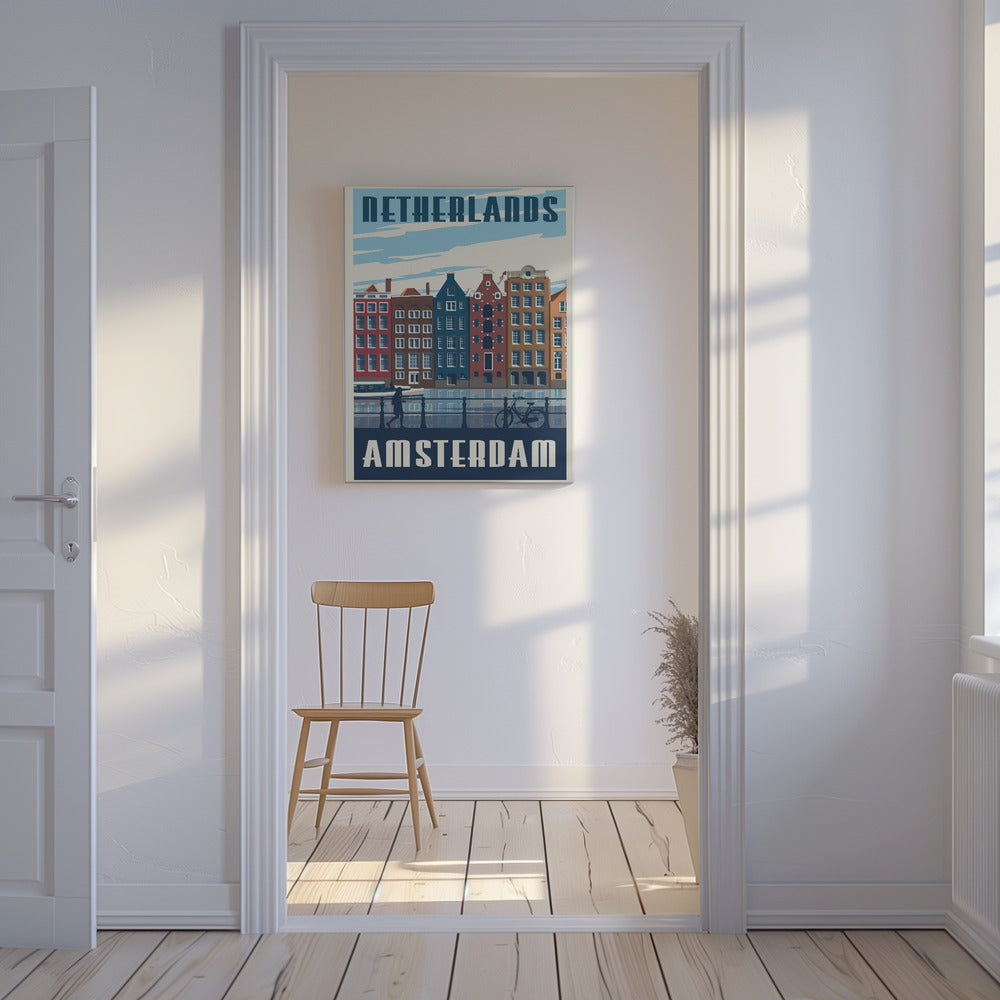 Amsterdam Resetryck | Canvastavla