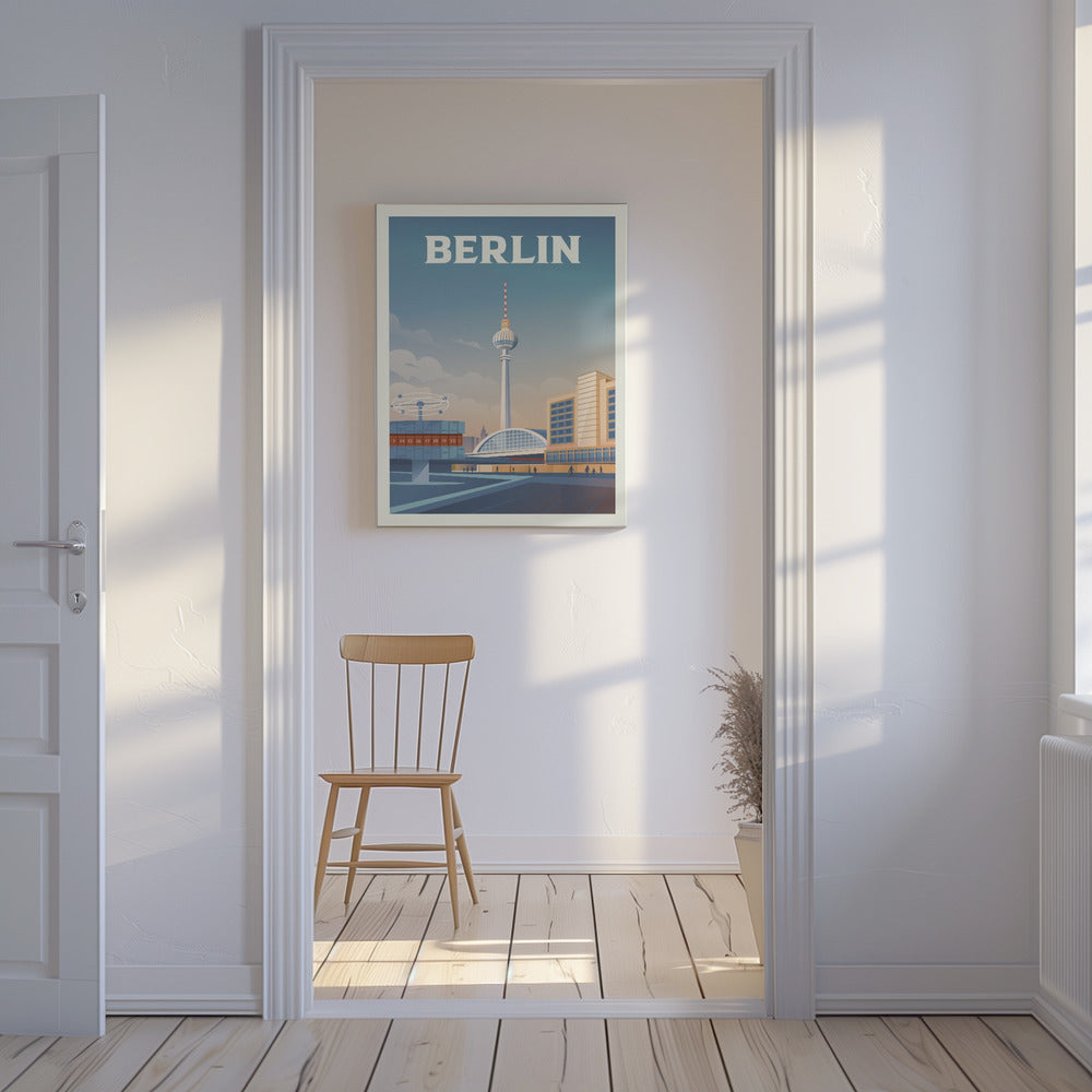 Resetavla i Berlins stadslandskap | Canvastavla