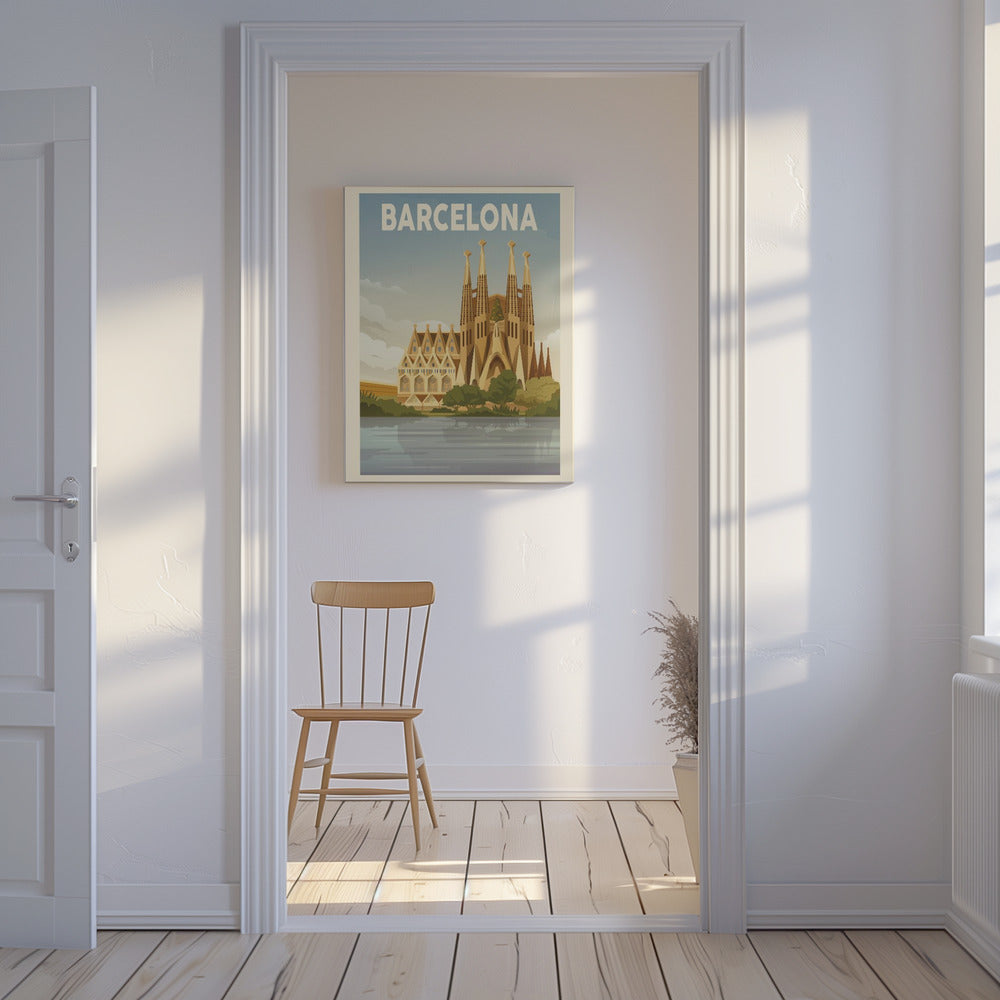 Resetryck från Barcelona | Canvastavla