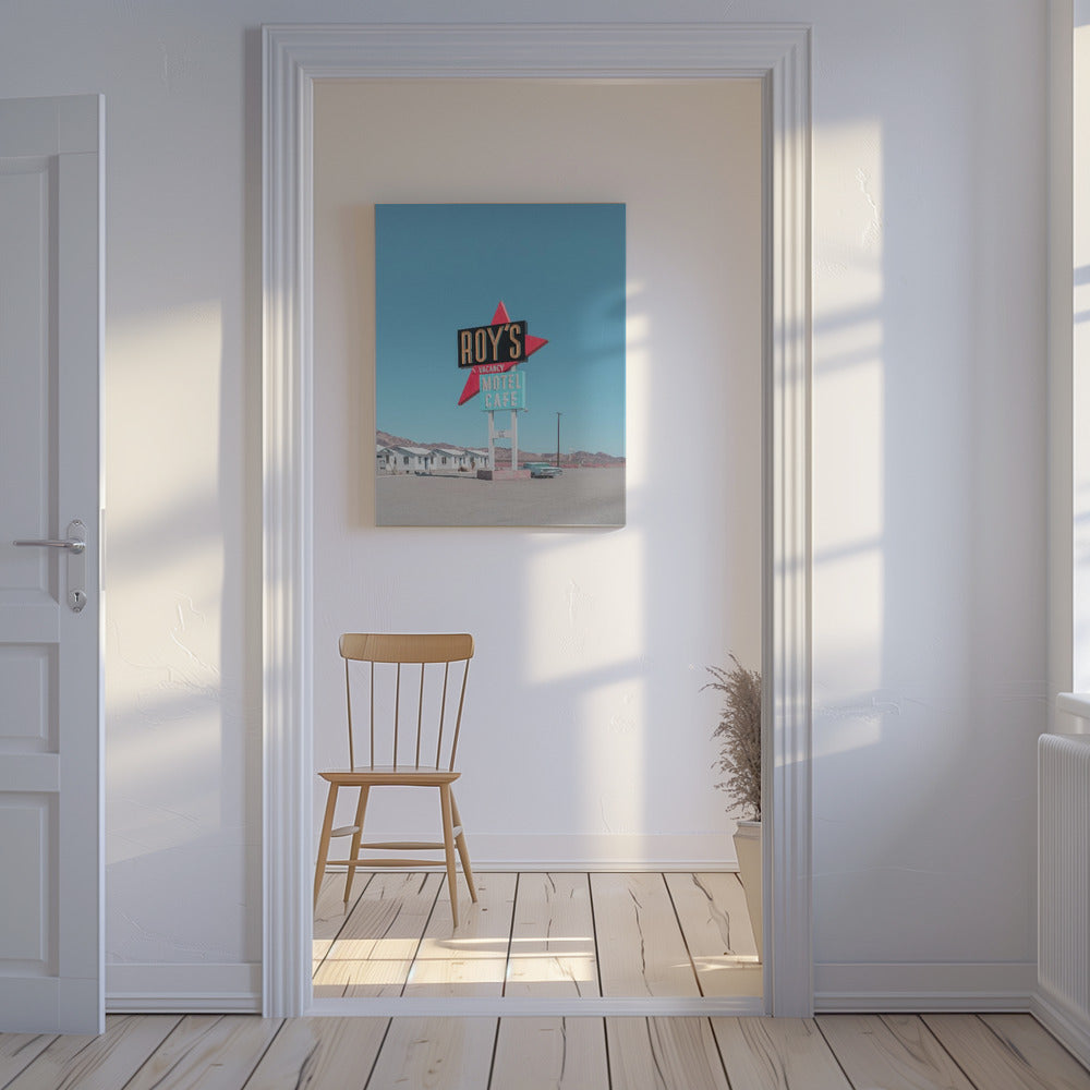 Roys Motel Café Retro Skylt | Canvas