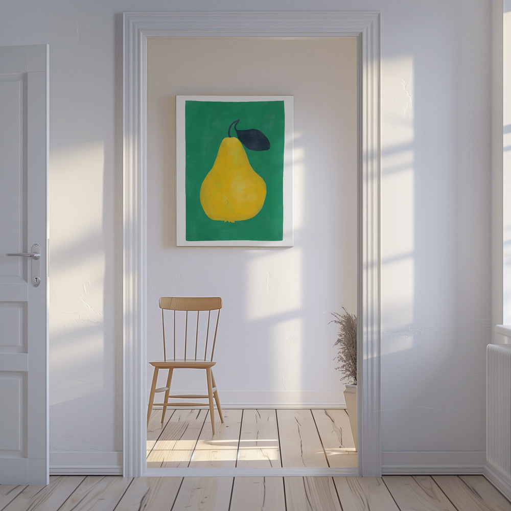 Minimalistiskt gult päron | Canvas