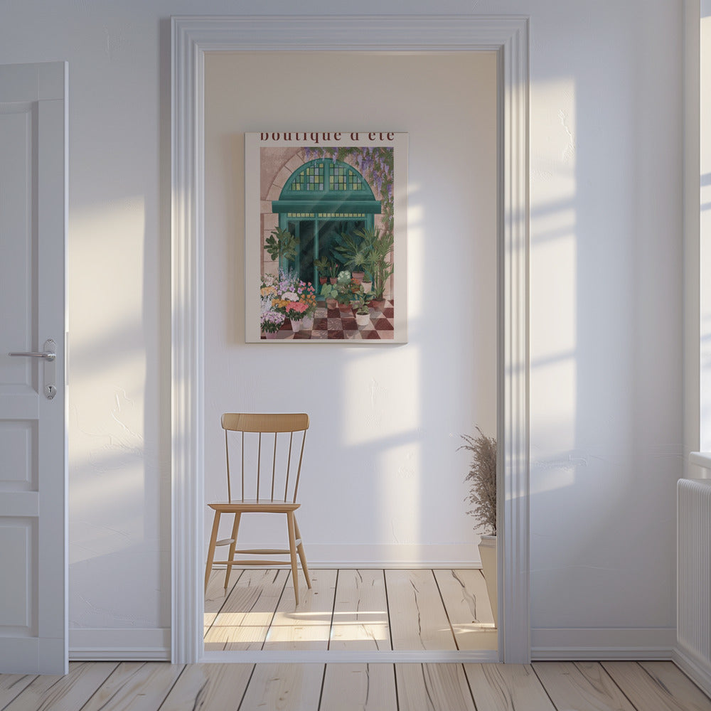 Fransk blomsterbutik Poster | Canvas