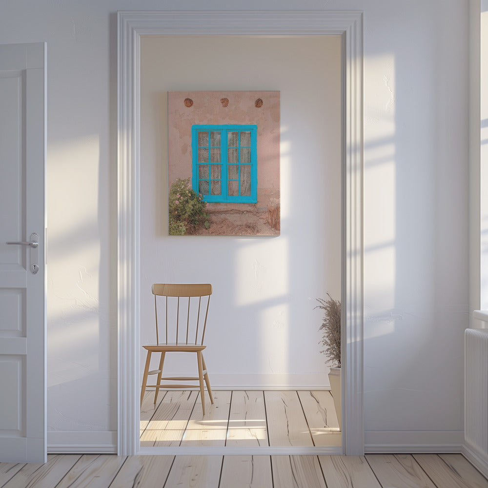Türkisfarbenes Fenster – Taos, New Mexico | Leinwand-Bilder