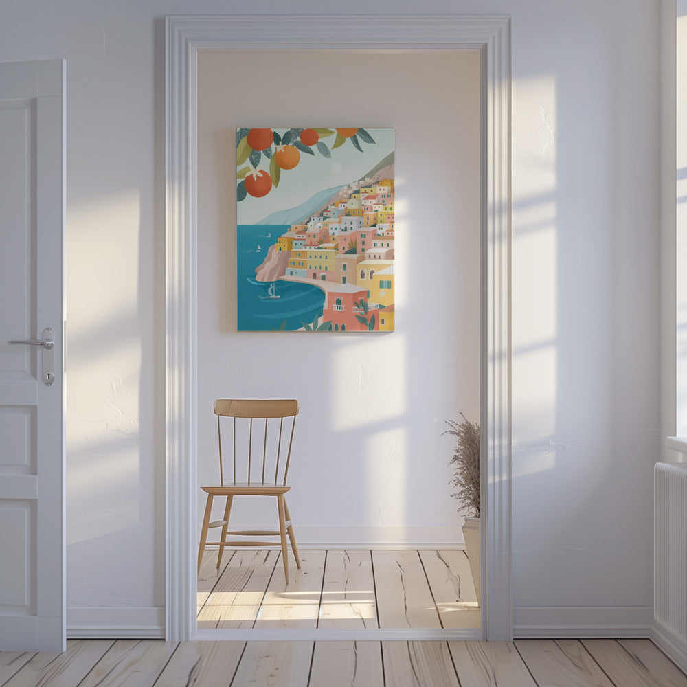 Positano-kusten Italien | Canvastavla