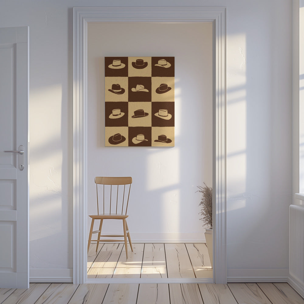 Cowboy Schackruta | Canvas