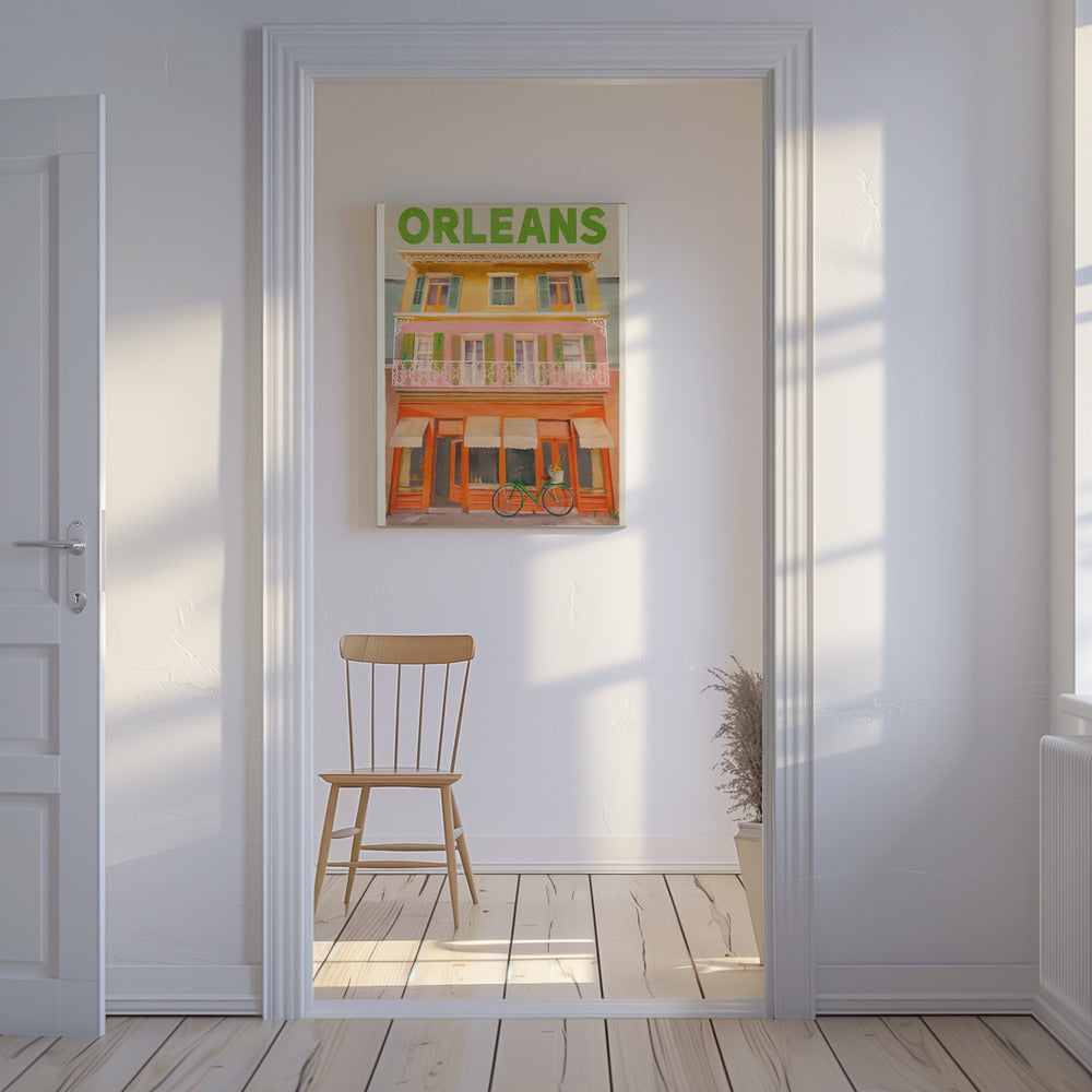 Vintage reseaffisch från New Orleans, Louisiana | Canvas
