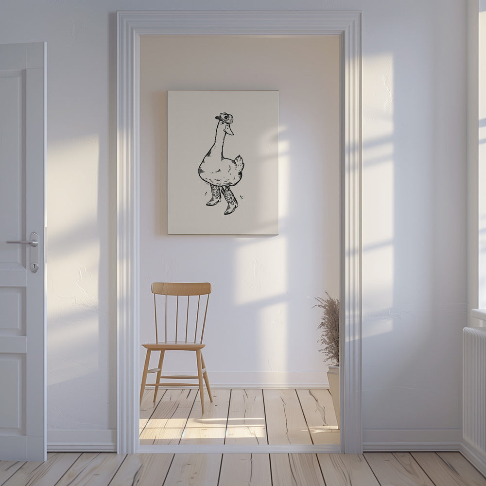 Anka i westernstövlar | Canvas