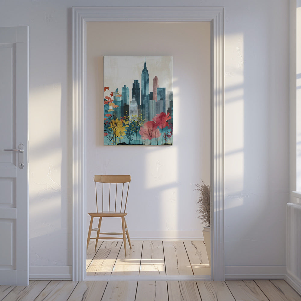 Digital målning i akvarell i New York City (1) | Canvas