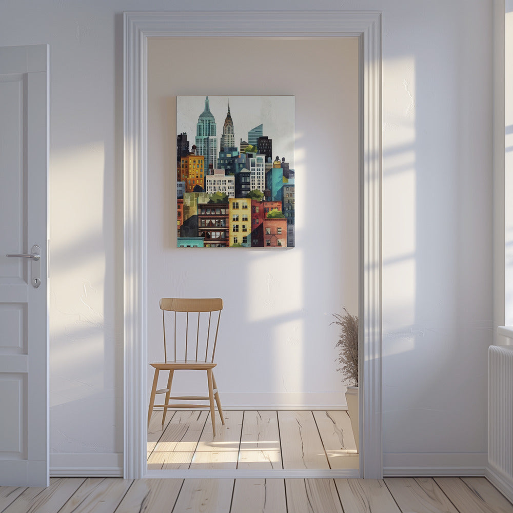 Digital målning i akvarell i New York City (2) | Canvas