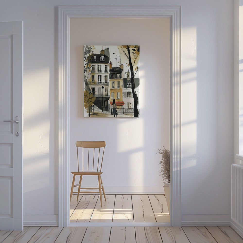 Digital målning i akvarell i Paris (2) | Canvas