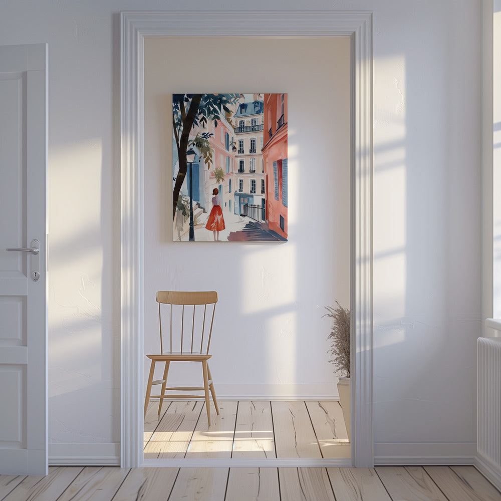 Digital målning i akvarell i Paris (3) | Canvas