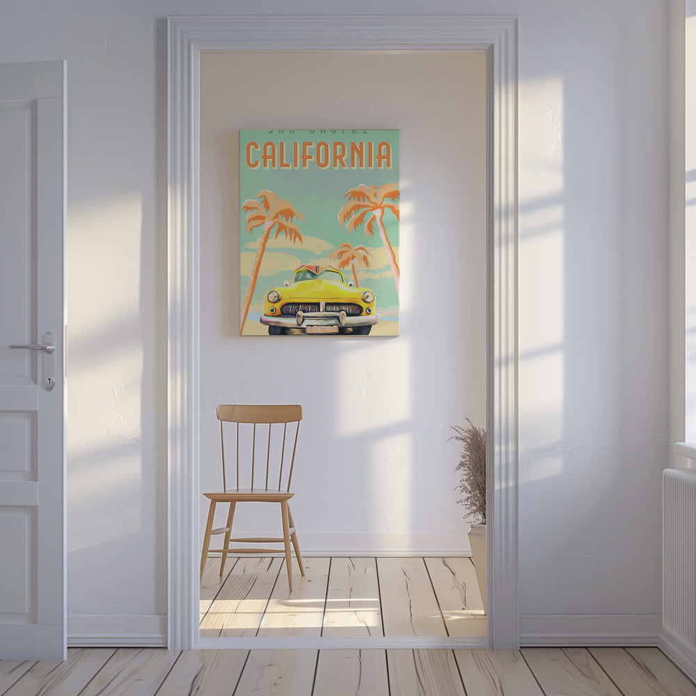 Poster för Kaliforniens surfing | Canvas