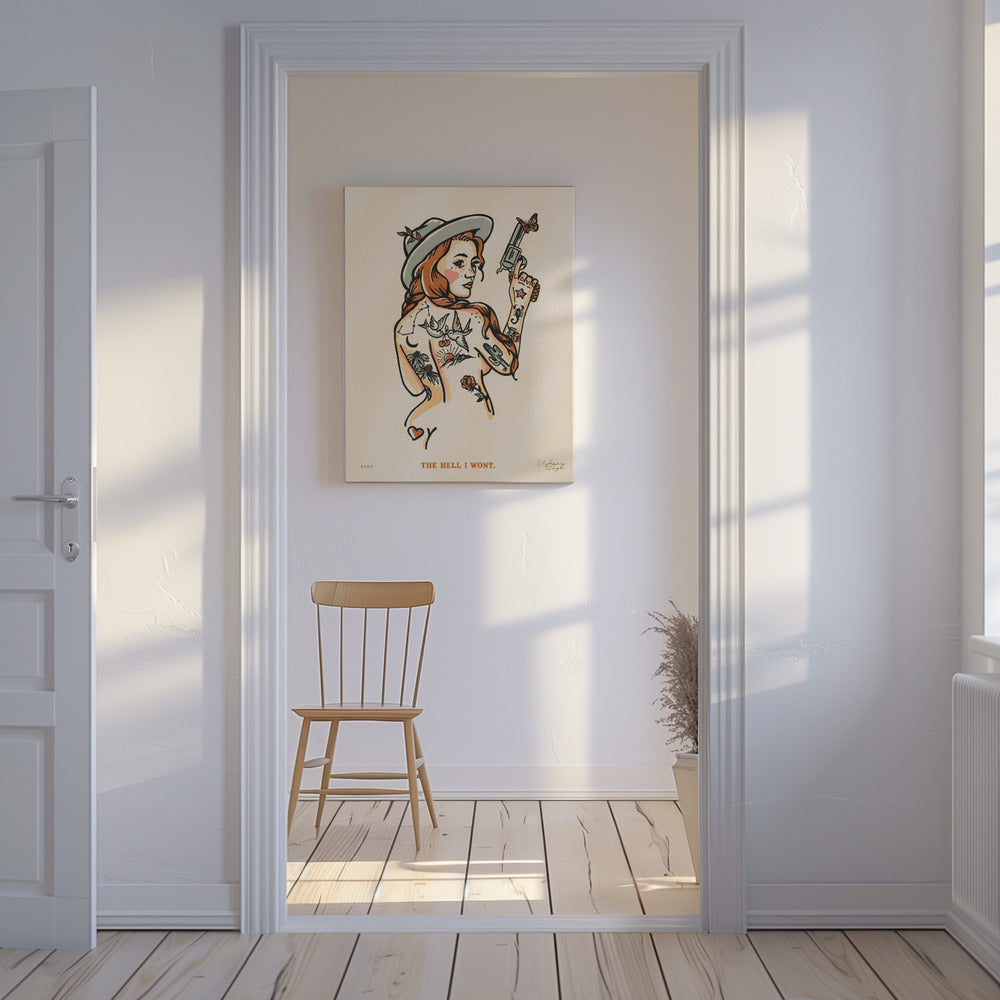 Jag vill inte skriva ut 16x20 | Canvastavla