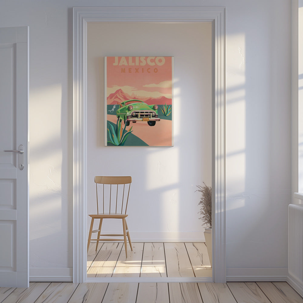 Jalisco Mexiko Vintage Reseaffisch | Canvas
