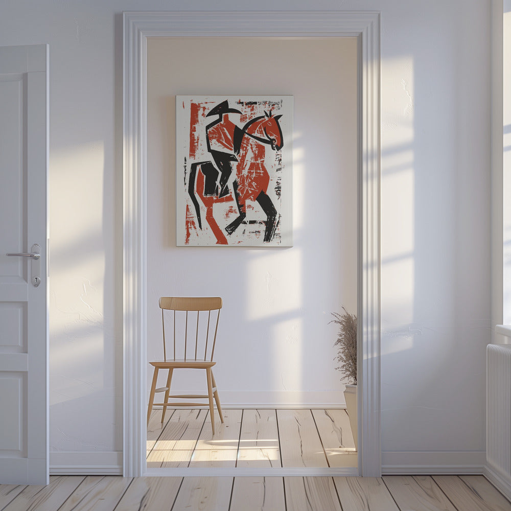 Abstrakt ryttare | Canvas