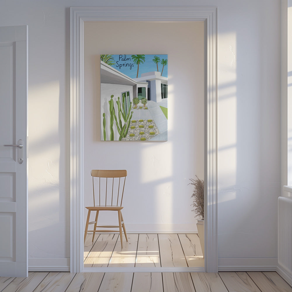 Palm Springs modern arkitektur av konstnären Carla Daly | Canvastavla