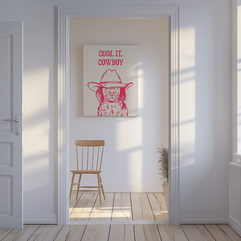 Cool det Cowboy Rosa | Canvas