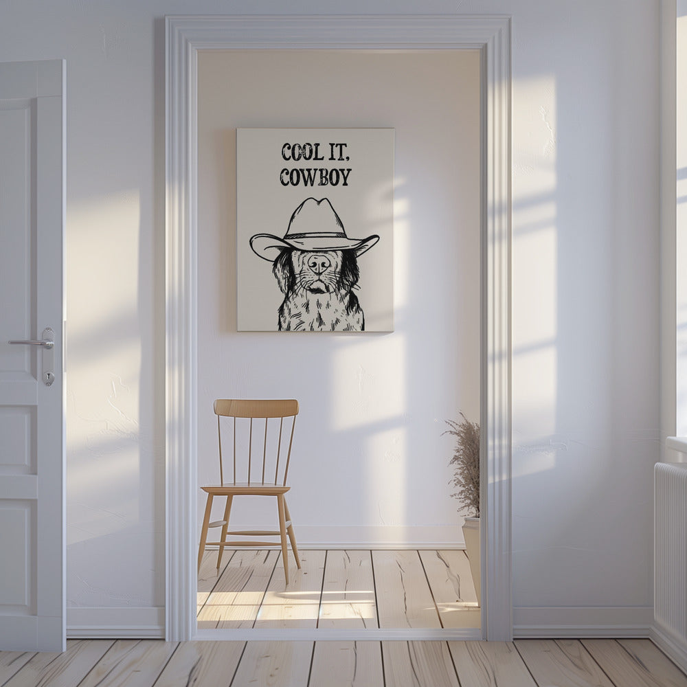 Cool it Cowboy Black | Canvas