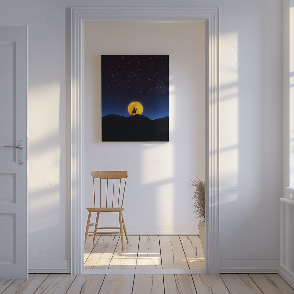 Ryttaren och månen | Canvas