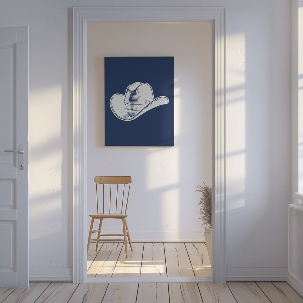 Marinblå cowboyhatt | Canvas