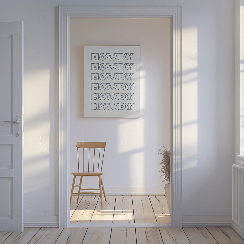 Marinblå Howdy | Canvas
