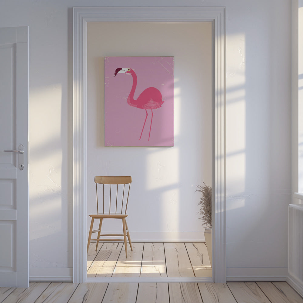 Flamingofågel | Canvastavla
