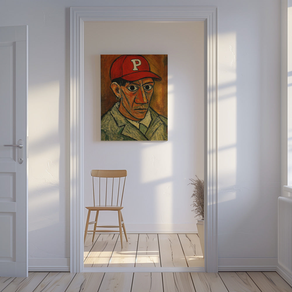 Röd mössa blick | Canvas