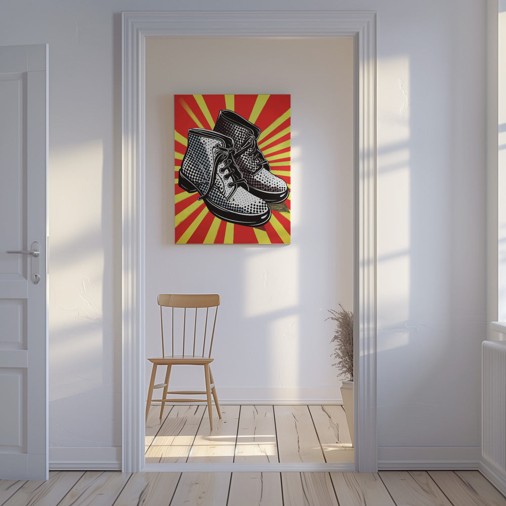 Vintage stövlar med prickar | Canvas