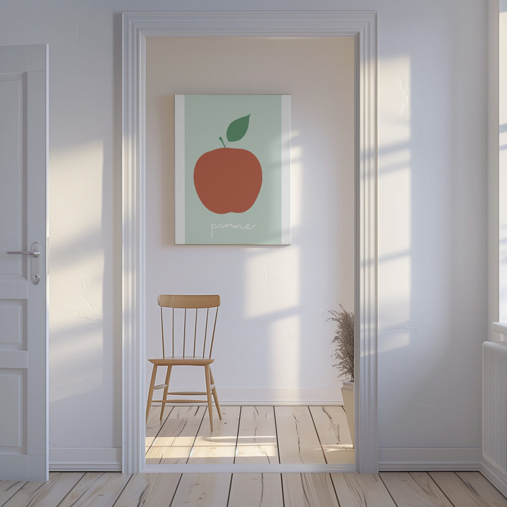 La Pomme (Dämpad röd) | Canvas