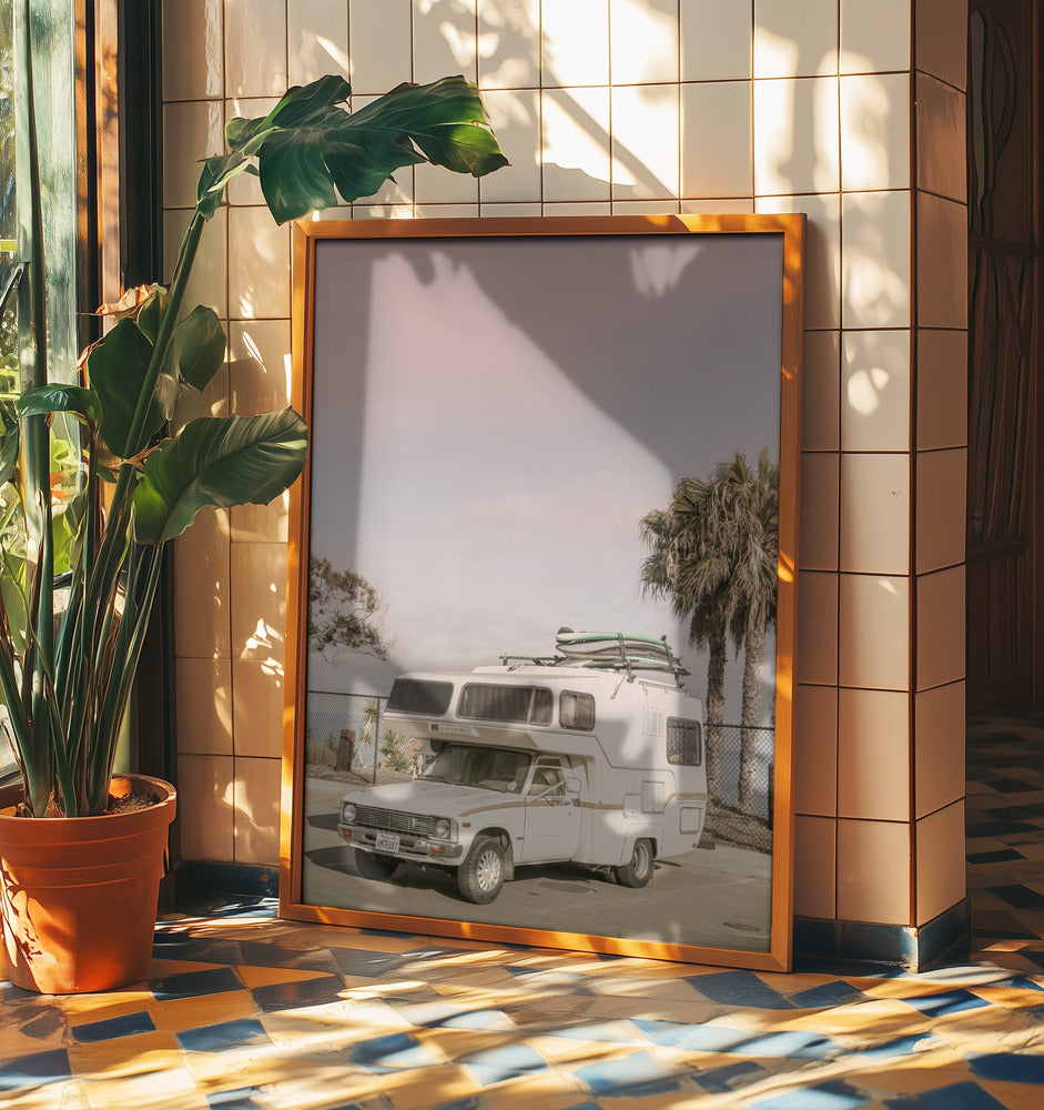 Vintage Camper Parked | Poster