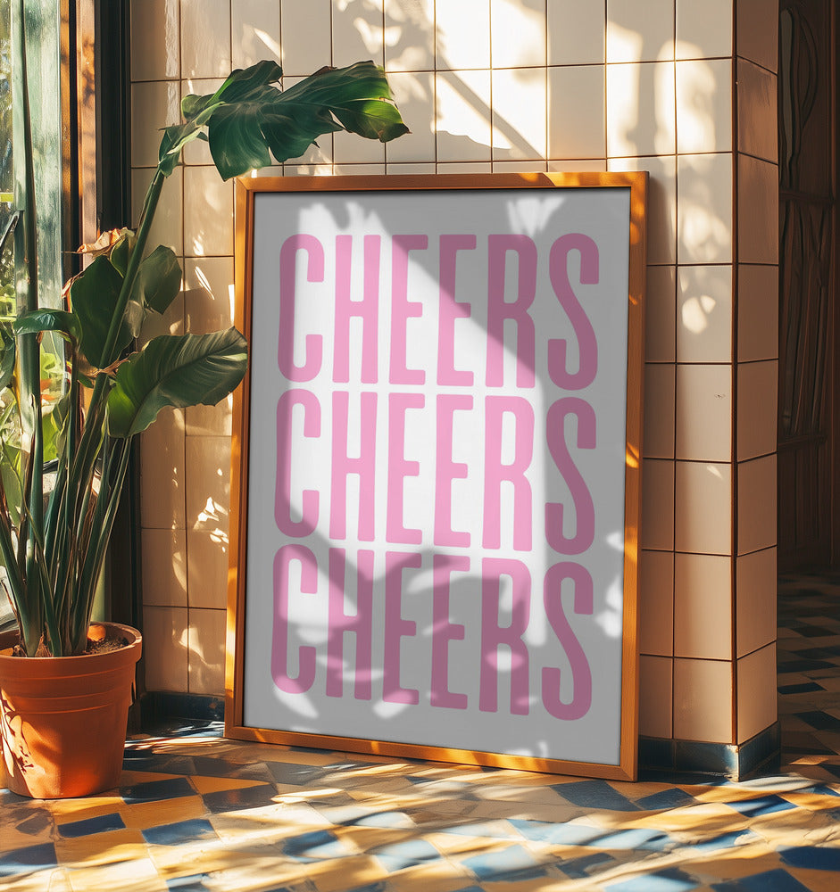 Dreifaches Cheers-Display | Poster - Kunstdruck