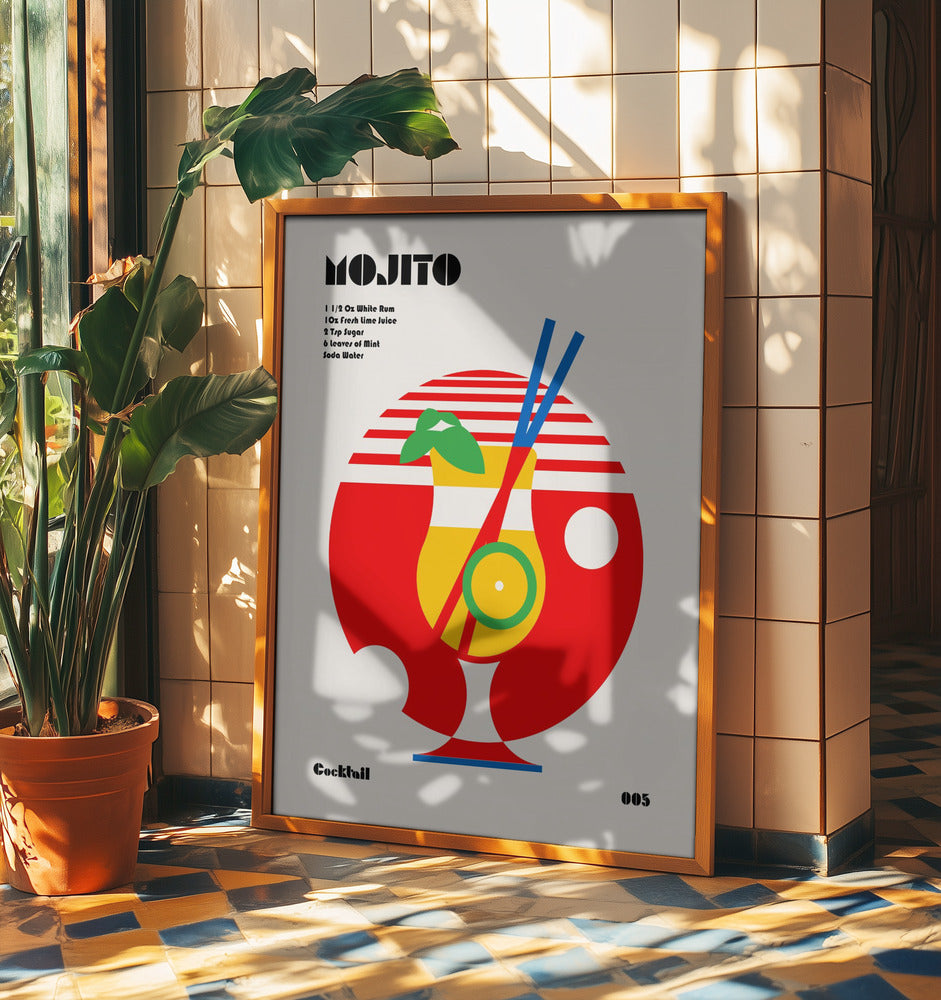 Mojito Bauhaus Cocktail | Poster