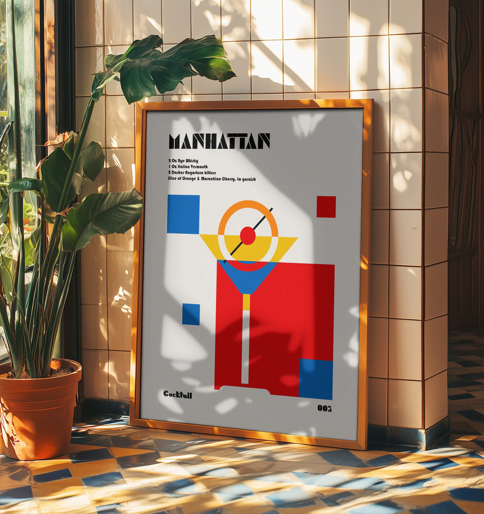 Manhattan Bauhaus Cocktail | Poster