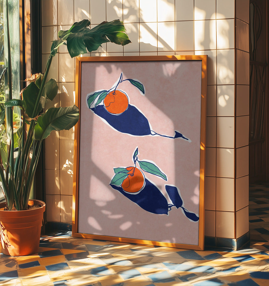 Abstrakte Orangen | Poster
