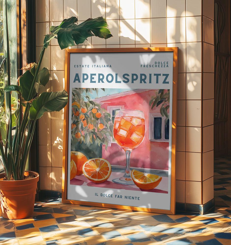 Aperol Spritz, Aquarell, Fresh | Poster
