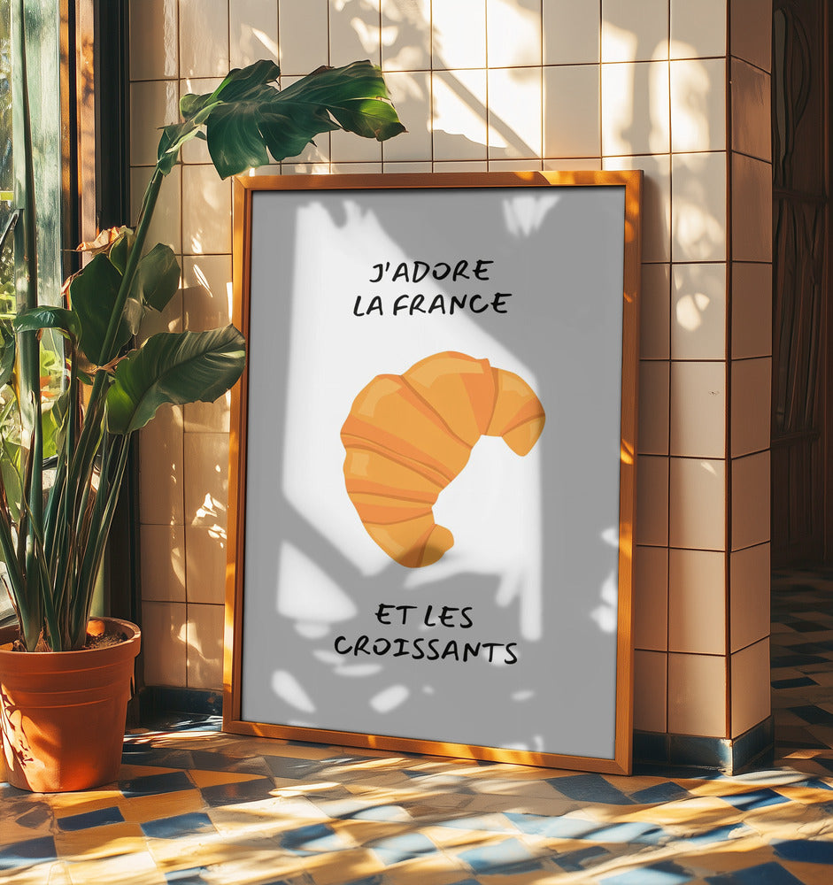 J´adore la france, Croissant | Affisch