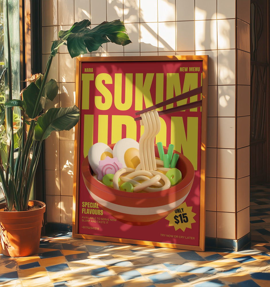 Tsukimi Udon Meny | Affisch