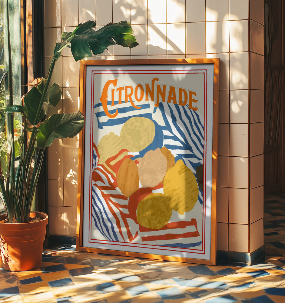 Citronblå och röd | Poster
