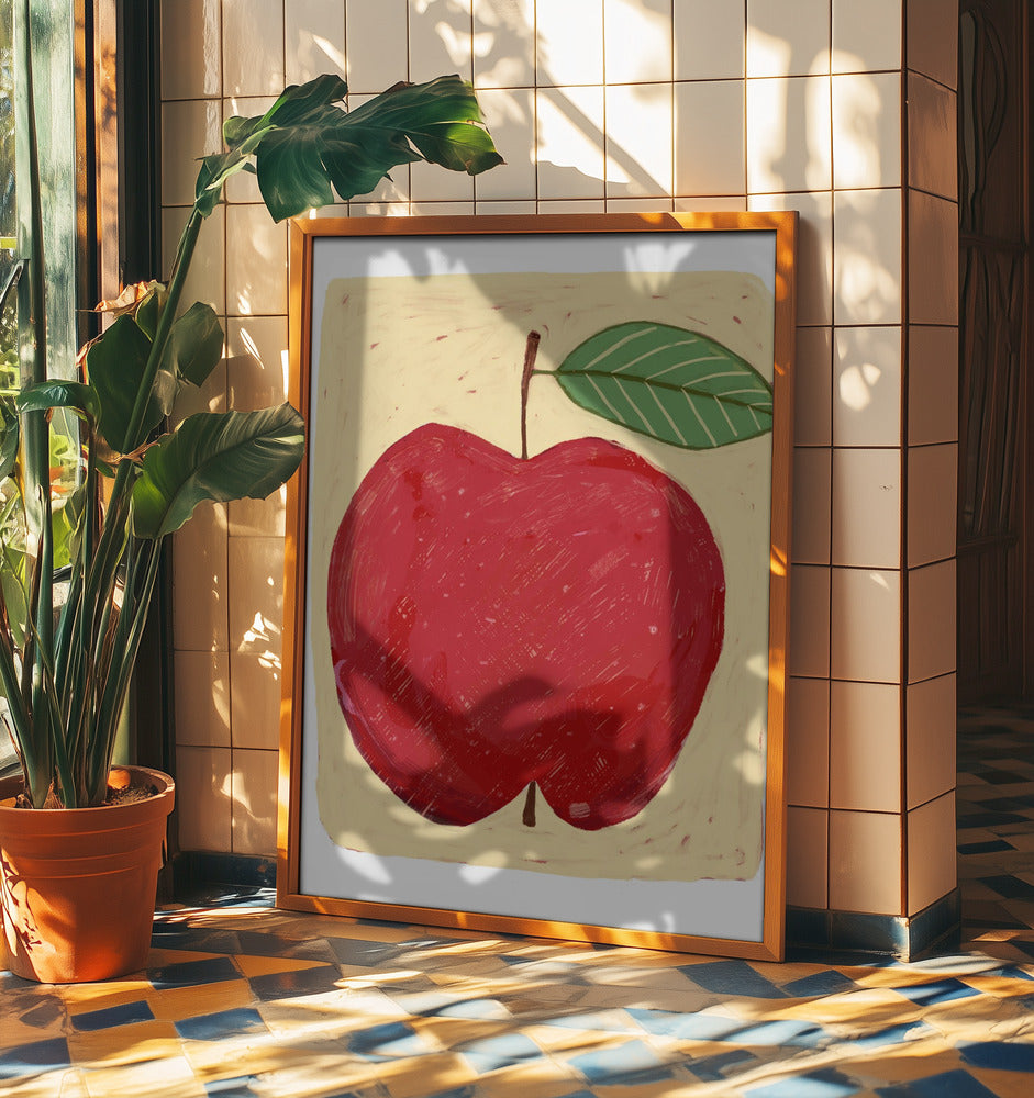 Stort rött äpple | Poster