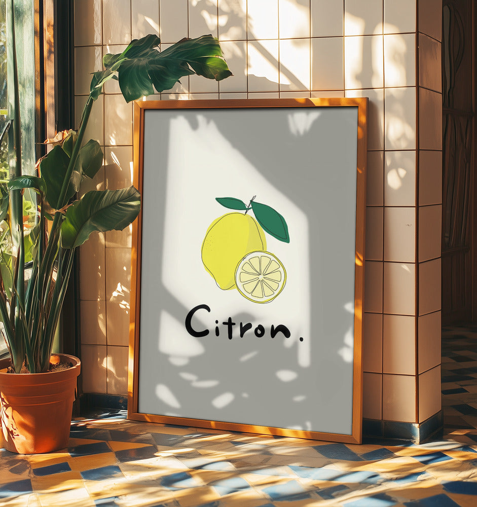 Modern fransk fruktkollektion "Citron / Citron" | Poster