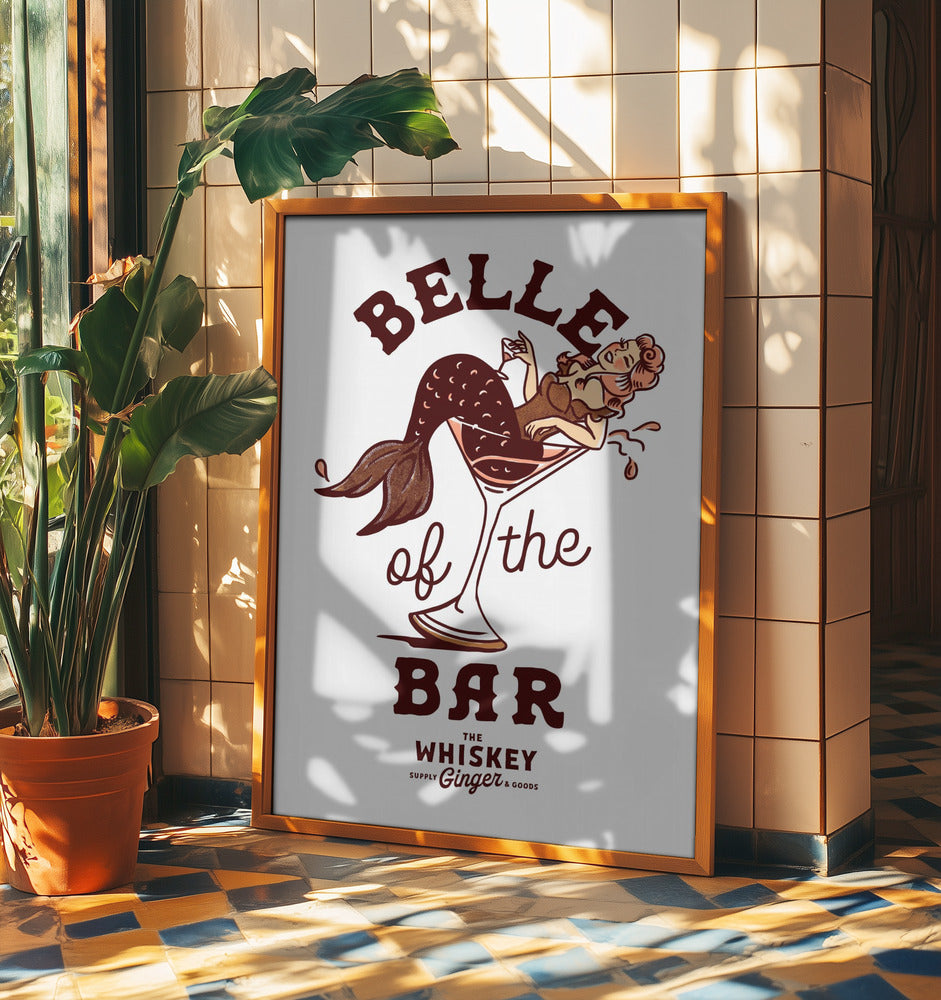 Belle Of The Bar Mermaid Pin Up Art | Poster